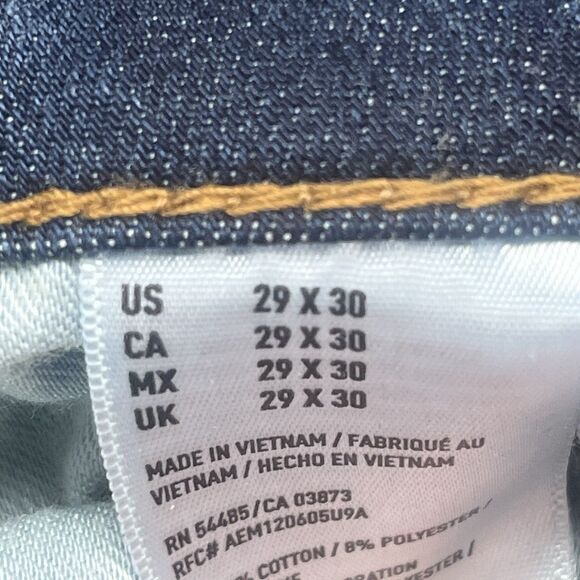 Lot Of 2 American Eagle Airflex + Jeans Mens 29x30 Slim Stretch Black Blue - Picture 11 of 16